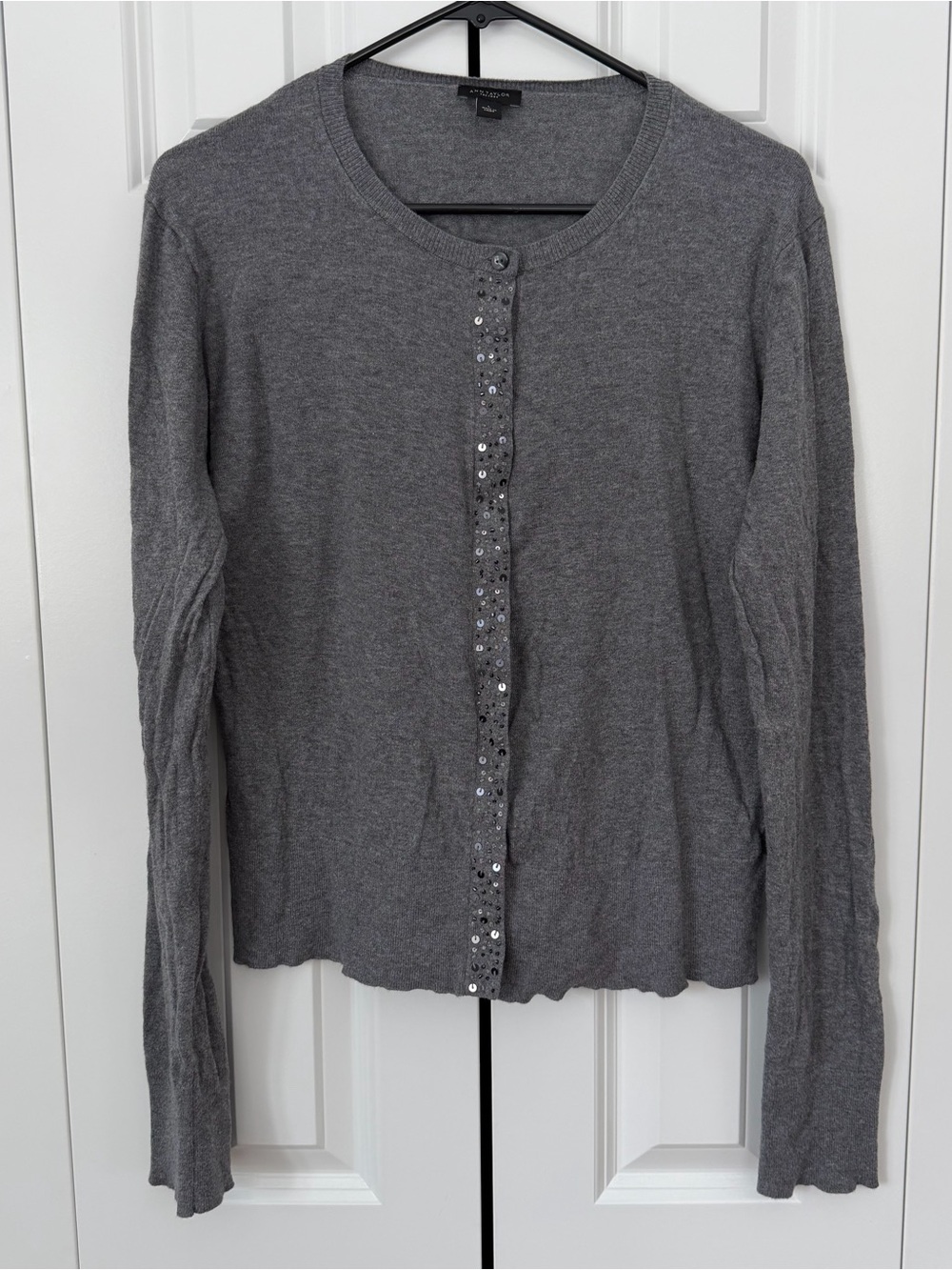 Ann Taylor Cotton Sequin Cardigan